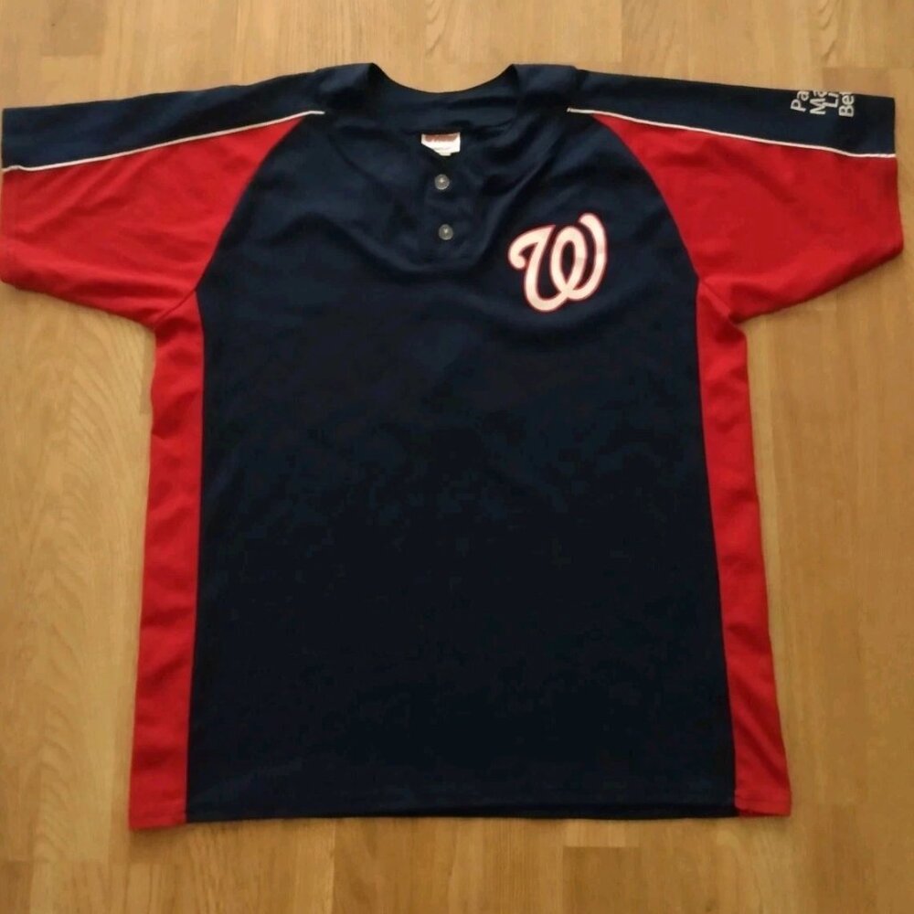 VTG Washington Nationals Large Beltran #7 Navy Baseball Jersey